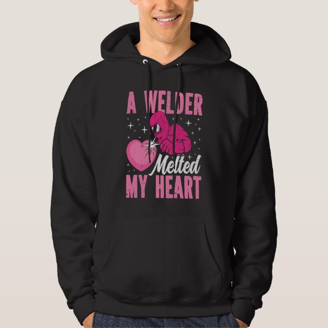 A Welder Melted My Heart Welding Mask  1 Hoodie (Vorderseite)