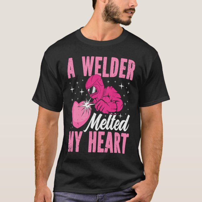 A Welder Melted My Heart Welding Mask  1 T-Shirt (Vorderseite)