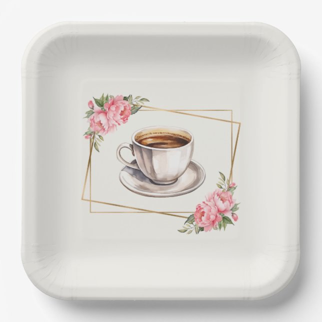 A Whole Latte Love Paper Plate Pappteller (Vorderseite)