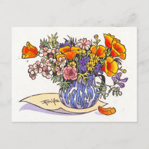A Wild Bouquet for You postcard Postkarte