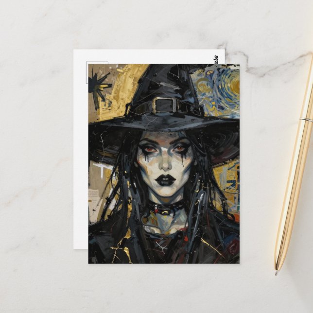 A Witch  Postkarte (Vorderseite/Rückseite Beispiel)