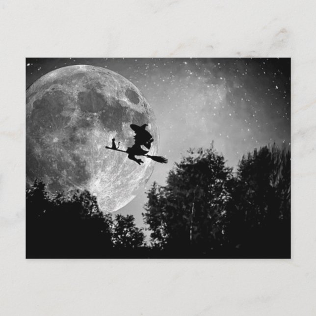 A Witches Broom Ride Postkarte (Vorderseite)