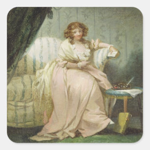 A Woman Called Anne, the Artist's Wife, c.1790-180 Quadratischer Aufkleber
