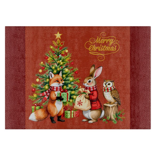 A Woodland Christmas Tale Schneidebrett (Vorderseite)