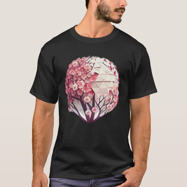 A Work of with a Cherry Blossom Sphere Tree of Lif T-Shirt (Vorderseite)
