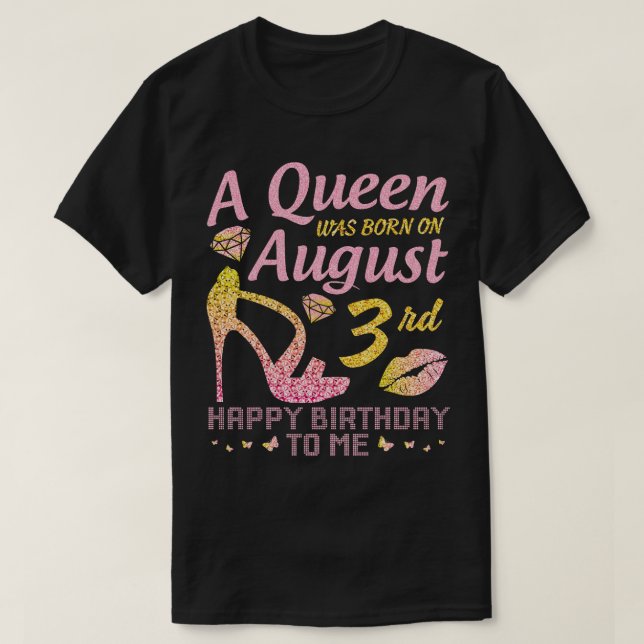 A wurde auf August Geboren T-Shirt (Design vorne)