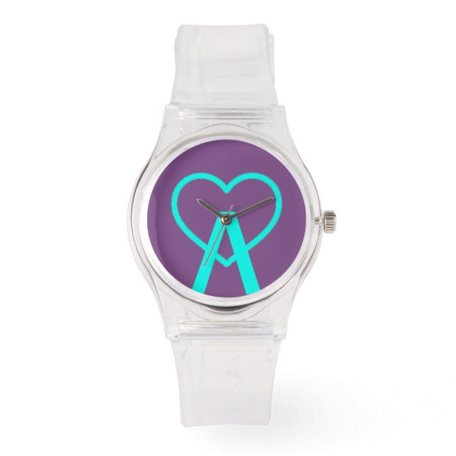 A&X Pink A~Heart Watch Armbanduhr (Vorderseite)