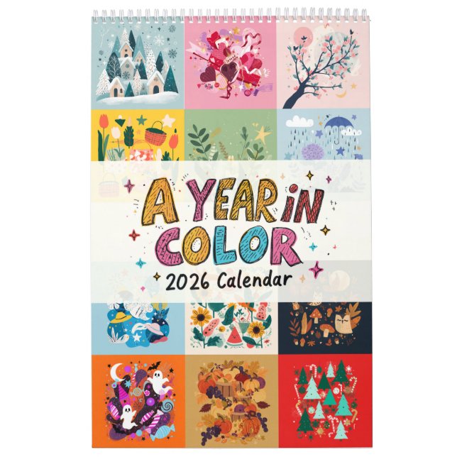 A Year in Color 2026 Wall Kalender (Titelbild)