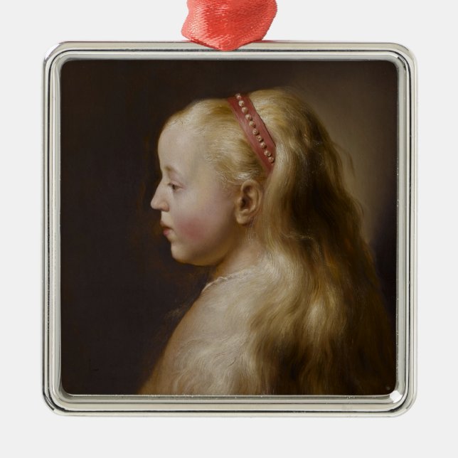A Young Blonde Girl (von Jan Lievens) Ornament Aus Metall (Vorne)