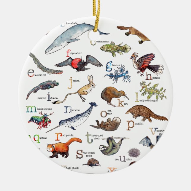 A-Z der fantastischen Tiere Keramikornament (Vorne)