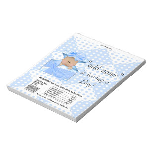 AA-Baby-Shower-Süßigkeiten-Bar-Verpackung Partyges Notizblock