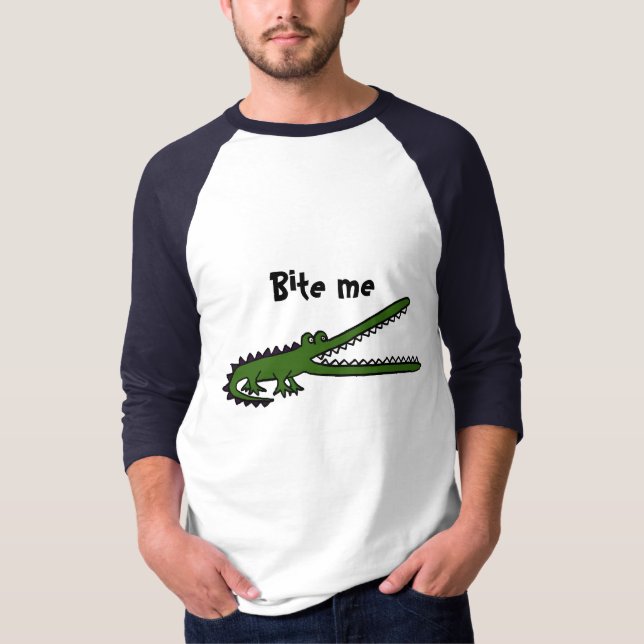 AA, beißen lustiges Krokodil mich Shirt oder (Vorderseite)