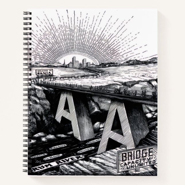 AA-Brücke zur Vernunft Notizbuch (Vorderseite)