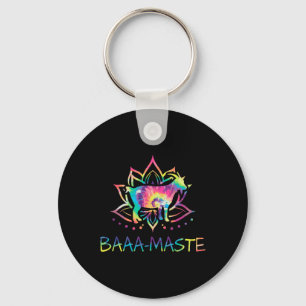 Aa Maste Tie Dye Ziegen Yoga Lotus Mandala Humor Schlüsselanhänger