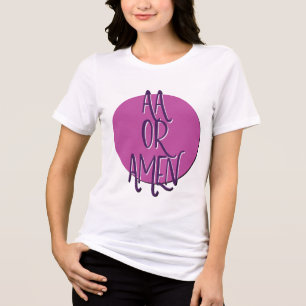 AA oder Amen-Shirt Lustiger Slogan für die 12-Sc Tri-Blend Shirt