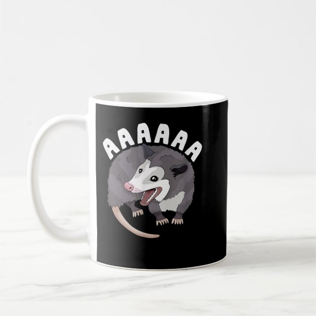 AAAAAA Screening Opossum Stressed Possum Funny Dan Kaffeetasse (Links)