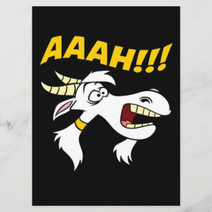 AAAH! Funny Screend Goat Spaß Meme  Goat Lover Menükarte
