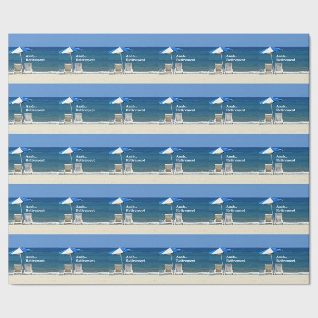Aaah... Pension, Relaxen am Strand Geschenkpapier (Saum)