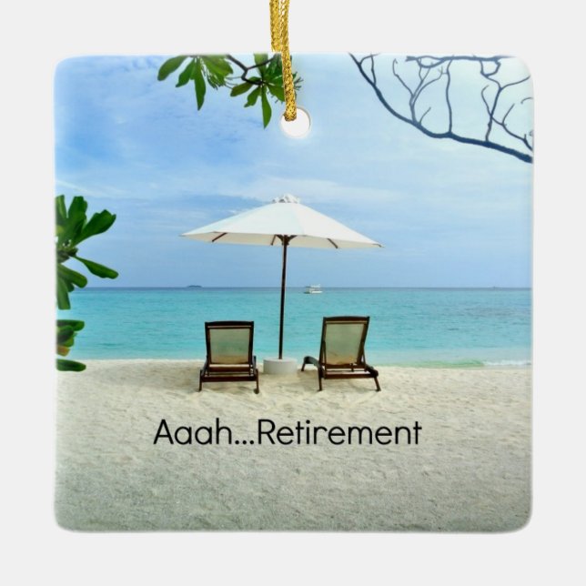 Aaah... Ruhestand Keramikornament (Vorderseite)