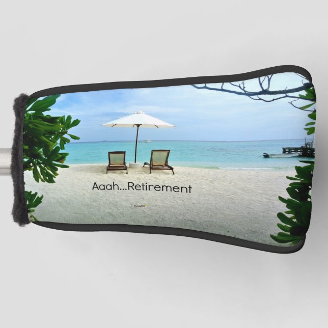 Aaah... Ruhestand, populäres Design, Golf Headcover (Vorderseite)