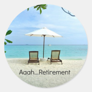 Aaah... Ruhestand Runder Aufkleber