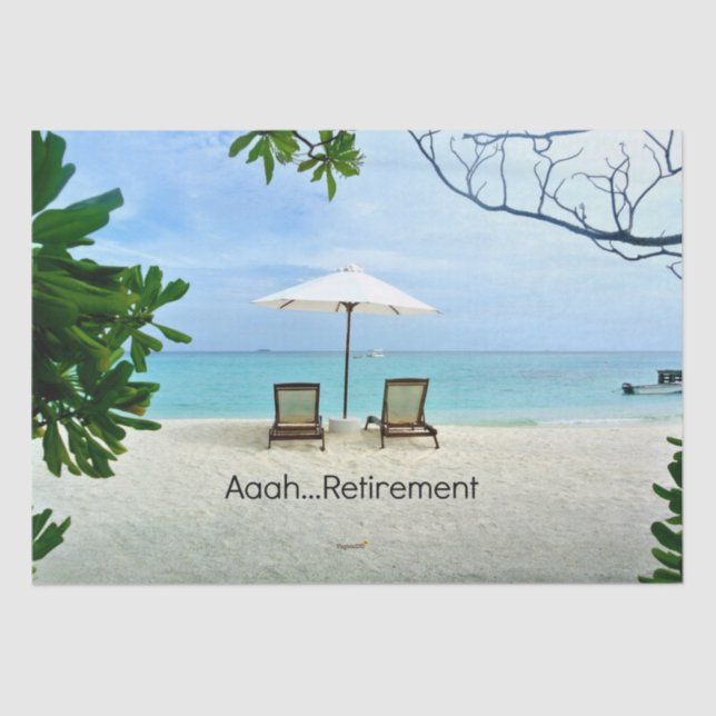 Aaah... Ruhestand Seidenpapier (Vorderseite)