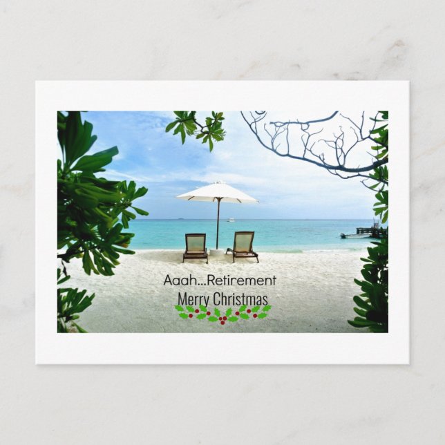 Aaah...Weihnachtsgrüße für die Rente Postkarte (Vorderseite)