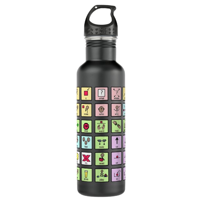 AAC-Hauptplatine-Speech-Pathologie-Sprecher Edelstahlflasche (Vorderseite)