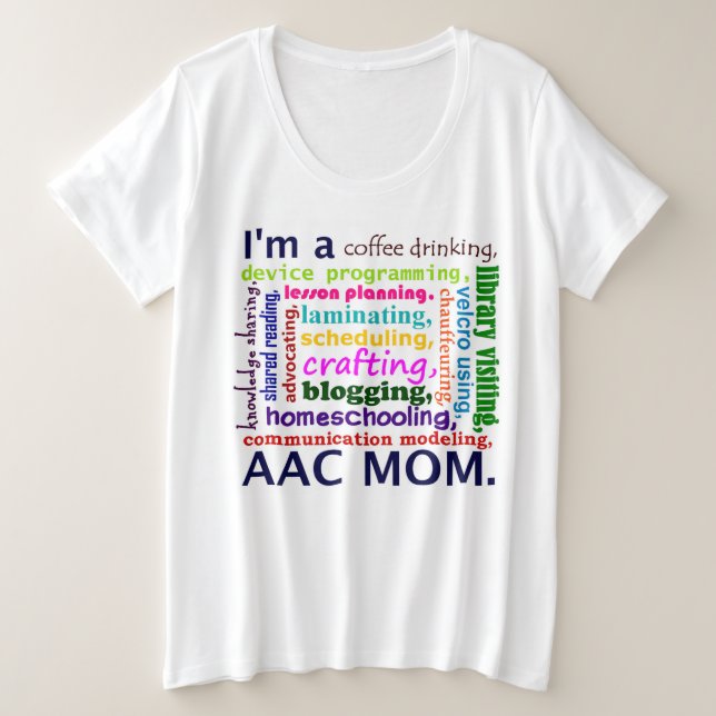 AAC Homeschooling Mama Große Größe T-Shirt (Design vorne)
