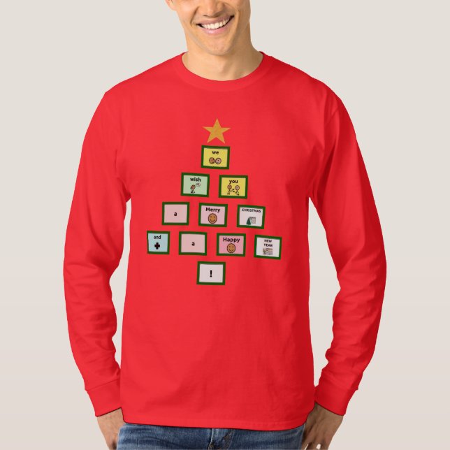 AAC Wir wünschen Ihnen ein frohes Weihnachts-Langs T-Shirt (Vorderseite)