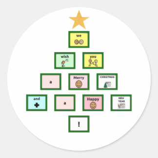 AAC Wir wünschen Ihnen frohe Weihnachten Runder Aufkleber