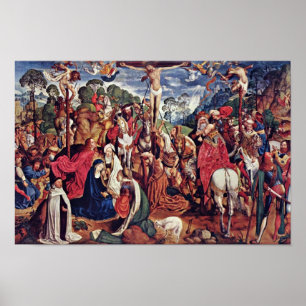 Aachen Altar (Passionstriptychon) Mittelfeld: Cr Poster