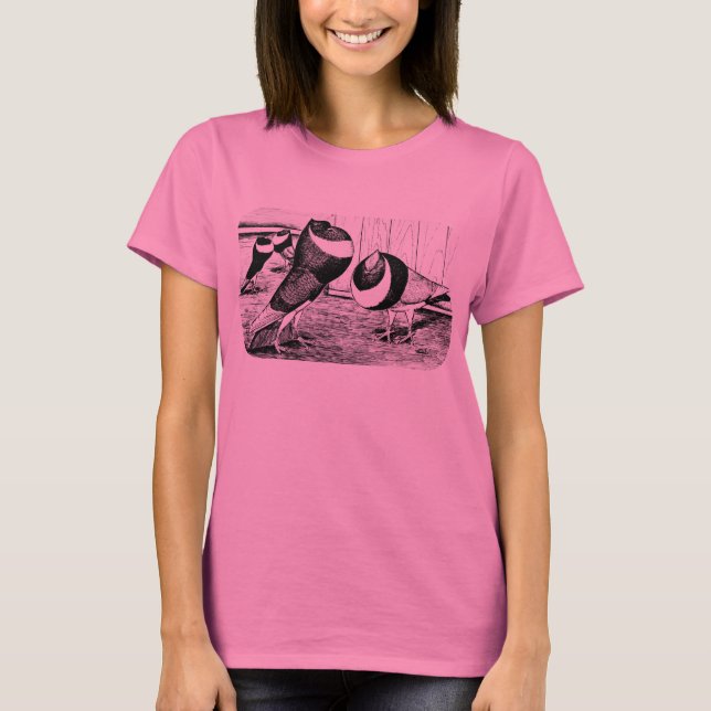 Aachen Band Cropper Tauben T-Shirt (Vorderseite)