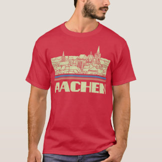 Aachen City Gift Deutschland City Silhouette Skyli T-Shirt