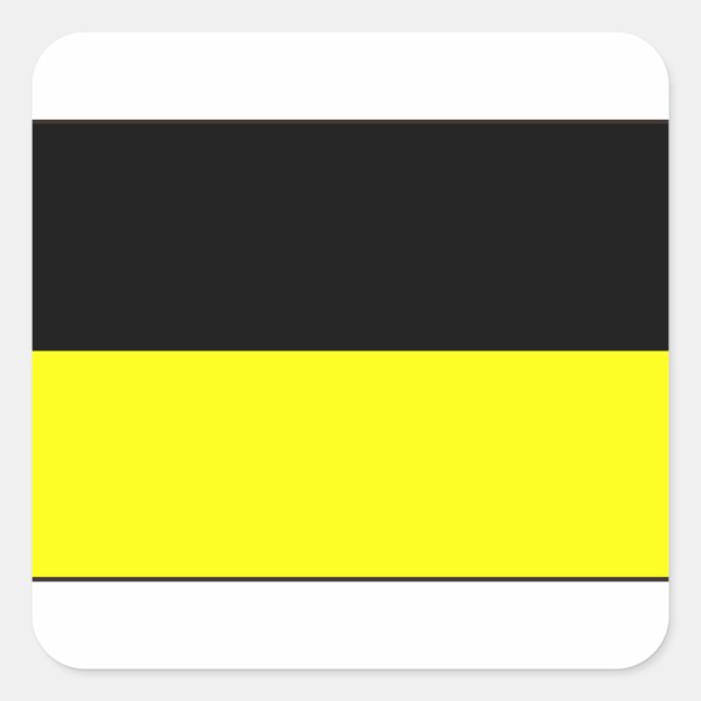 Aachen, deutsche Flagge Quadratischer Aufkleber (Vorderseite)