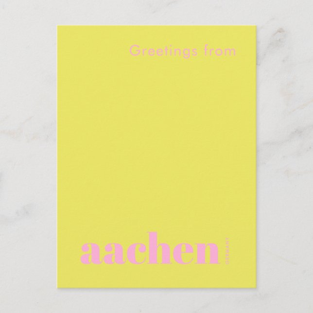 Aachen Deutschland moderner Urlaub Postkarte (Vorderseite)
