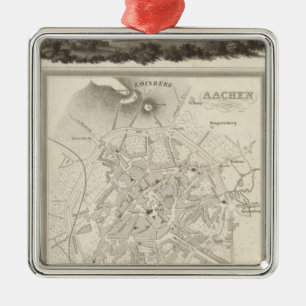 Aachen, Deutschland Silbernes Ornament