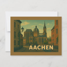 Aachen Deutschland Stadt Kunst Postkarte