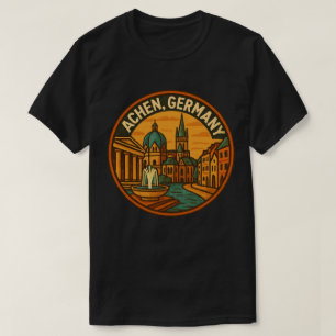 Aachen Deutschland Stadtansicht Kunst T-Shirt
