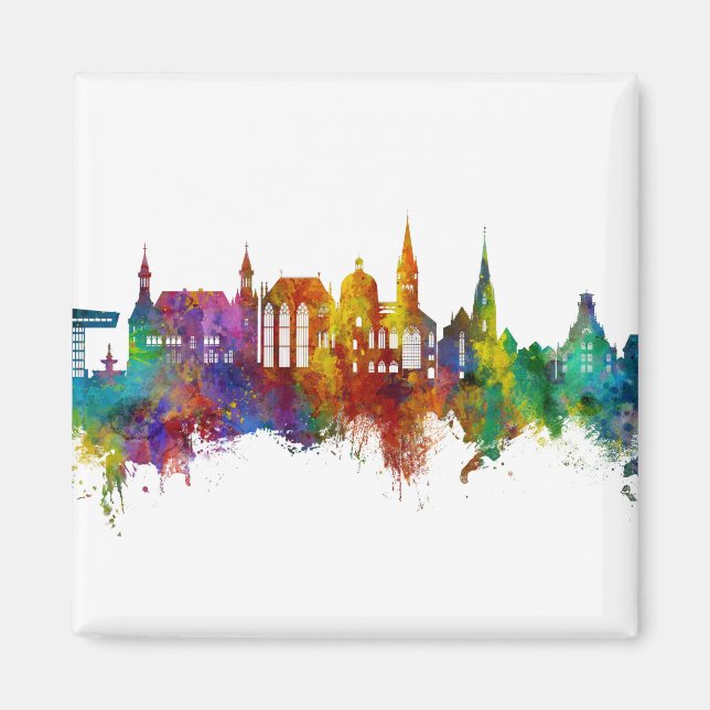 Aachen Germany Skyline Magnet (Vorne)