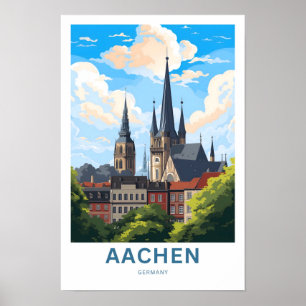 Aachen Germany Travel Print Poster