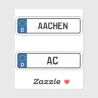 Aachen kenntning, deutsches Kfz-Genehmigungszeiche