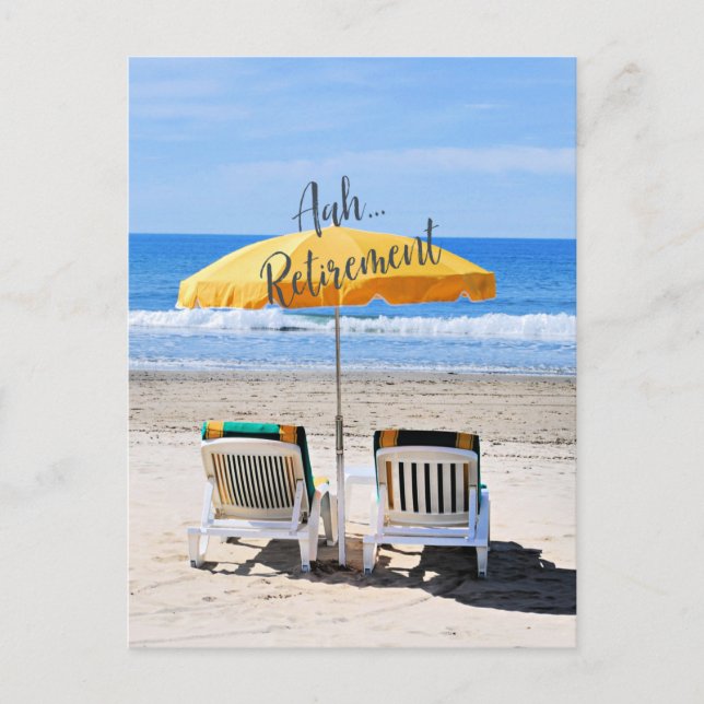 Aah...Pension, ein Tag am Strand Postkarte (Vorderseite)