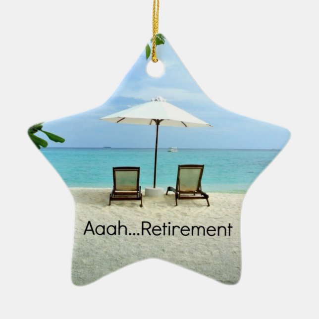 Aah... Pensionierung, populäres Design, Keramik Ornament (Vorne)