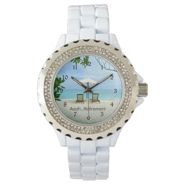 Aah...Ruhestand, Entspannung bei der Beach Watch Armbanduhr (Vorderseite)