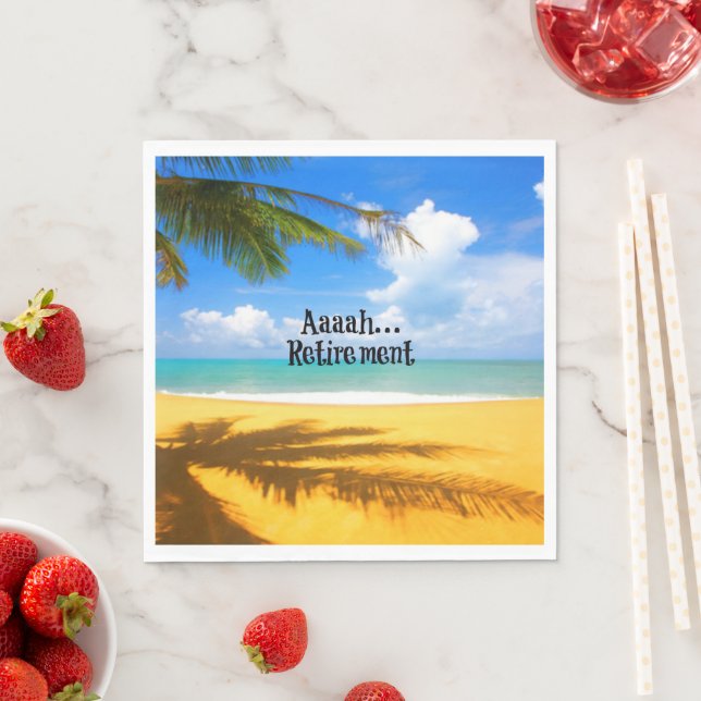 Aah...Ruhestand und Entspannung Serviette (Beispiel)