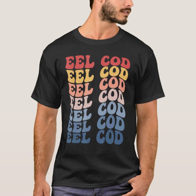 Aal Dorsch Groovy Retro Fisch T-Shirt (Vorderseite)