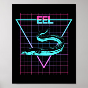 Aal Fisch Ästhetik Retro Stil Aal Fischen Poster