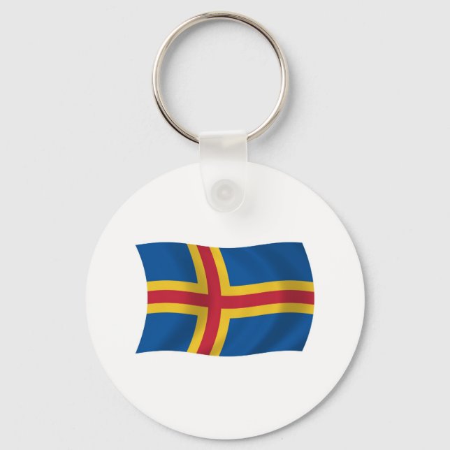 Aaland Flag Schlüsselanhänger (Vorderseite)