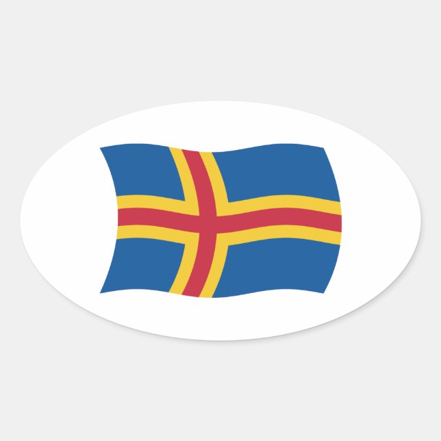 Aaland Flag Sticker (Vorderseite)